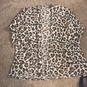 Leopard print light weight cardigan